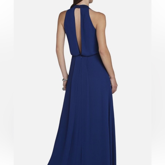 BCBG Maxazria navy halter evening dress - Picture 5 of 5